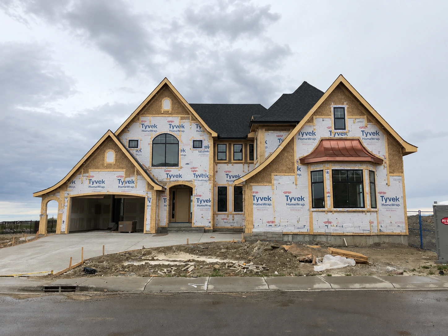Lakeside Residence before stone installation